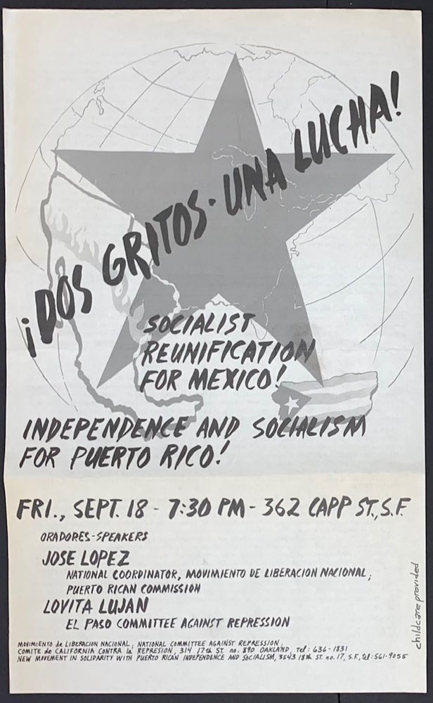 Cat.No: 312289 Dos Gritos, Una lucha!; Socialist Reunification for Mexico; Independence and
