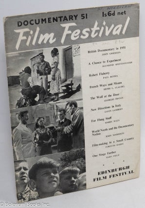 Cat.No: 312316 Edinburgh Film Festival, Documentary 51: realist, documentary,...