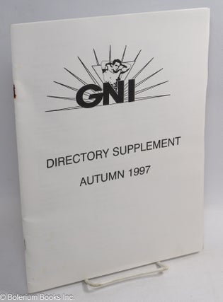 Cat.No: 312332 GNI: Directory Supplement Autumn 1997. Gay Naturists International