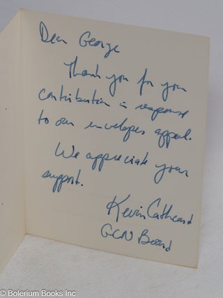 Thank you card from Kevin Cathcart of GCN