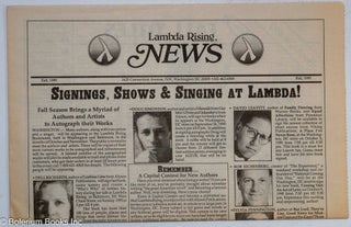 Cat.No: 312735 Lambda Rising News: Fall 1990: Signings, Shows & Singing at Lambda!