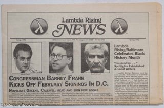 Cat.No: 312737 Lambda Rising News: Spring 1992. Barney Frank, Harlan Greene, Joseph Caldwell