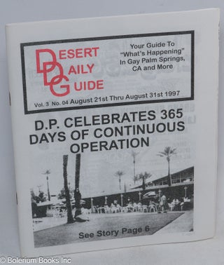 Cat.No: 312746 Desert Daily Guide: your "what's happening" in gay Palm Springs, CA, and...