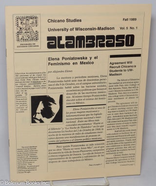 Alambraso: Chicano Studies, University of Wisconsin-Madison; vol. 5, #1, Fall