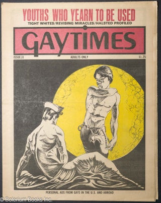 Cat.No: 312966 Gaytimes: #31: Youths Who Yearn to Be Used. Robert Leighton, Donald...