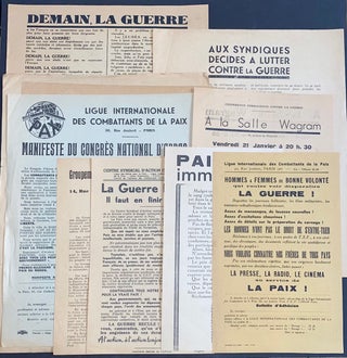 Cat.No: 313058 [Group of eleven different French pacifist leaflets