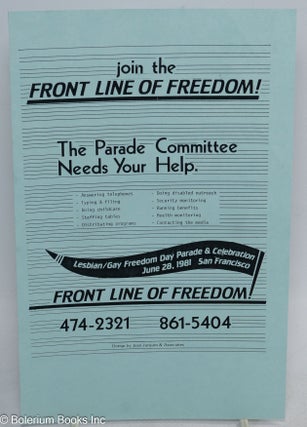 Cat.No: 313092 Front Line of Freedom! [leaflet] The Parade Committee Needs Your Heklp