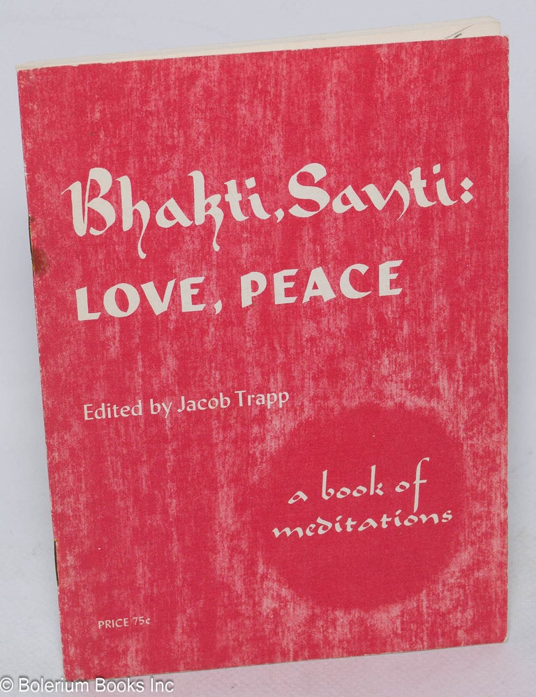 A book of mediTations | Jacob Trapp