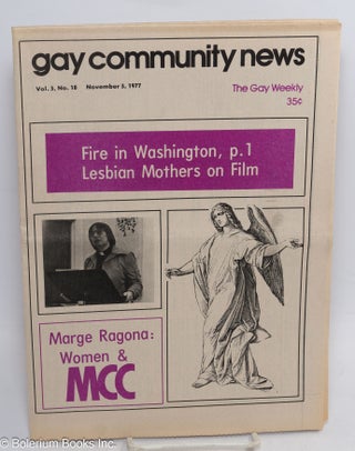 Cat.No: 313539 GCN: Gay Community News; the gay weekly; vol. 5, #18, November 5, 1977:...