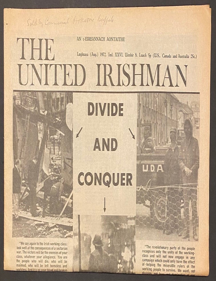 Cat.No: 313556 The United Irishman / An t&Eacute;ireannach Aontaithe. Vol. XXVI no. 8 (August 1972)