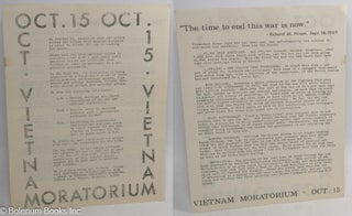 Cat.No: 313641 Oct. 15 Oct. 15 Oct. 15 [handbill on the Vietnam Moratorium