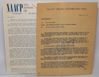 Cat.No: 313647 [Two NAACP contribution letters]. Roy Wilkins