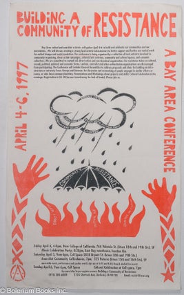 Cat.No: 313704 Building a community of resistance, a Bay Area conference, April 4-6, 1997...