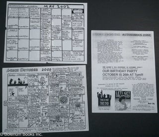Cat.No: 313832 The Autonomous Zone, May 2002 [2 calendar handbills and a newsletter