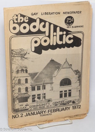 Cat.No: 313955 The Body Politic: gay liberation newspaper; #2, Jan.-Feb., 1972. Jerry...