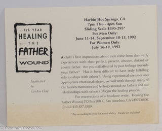 Cat.No: 314075 7th year healing the father wound. Gordon Clay