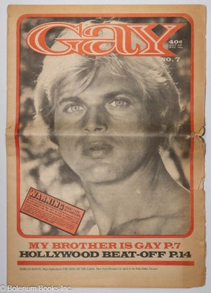 Cat.No: 314082 Gay: vol. 1, #7, March 1, 1970: My Brother Is Gay. Lige Clarke, Jack...