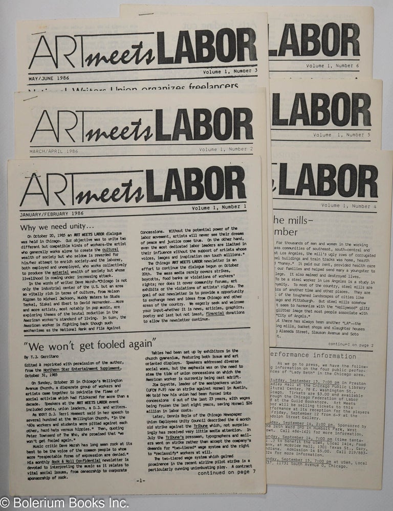 Cat.No: 314091 Art meets labor; vol. 1, nos. 1-6