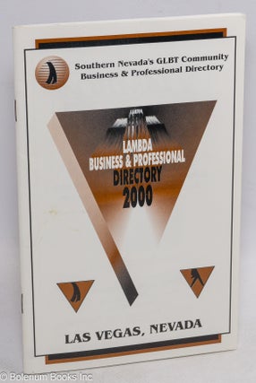 Cat.No: 314213 Lambda Business & Professional Directory 2000: Las Vegas, Nevada