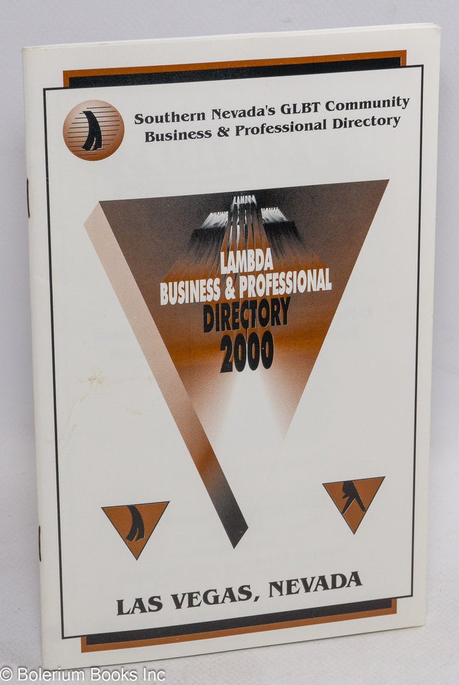 Cat.No: 314213 Lambda Business & Professional Directory 2000: Las Vegas, Nevada