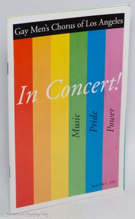 Cat.No: 314281 In Concert! Music, Pride, Power [program booklet]. Gay Men's Chorus of Los...
