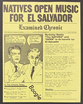 Cat.No: 314305 Natives Open Music for El Salvador [handbill