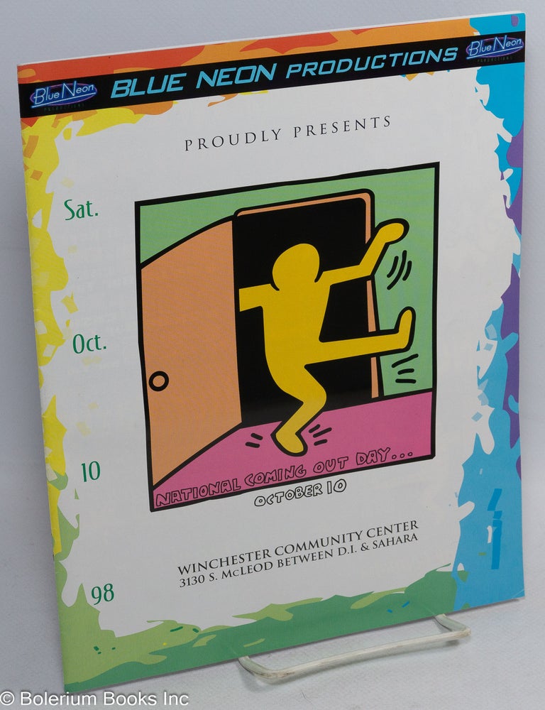 Cat.No: 314347 Blue Neon Productions Proudly Presents National Coming Out Day, Sat