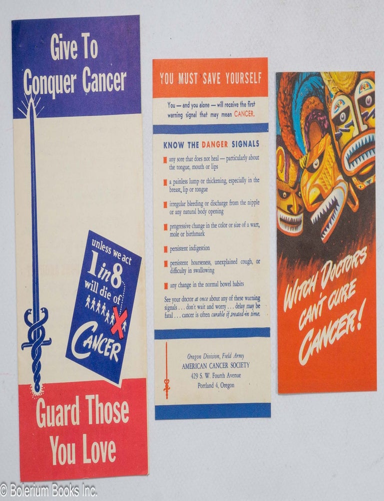 Cat.No: 314384 [Collection of 3 pamphlets on cancer]