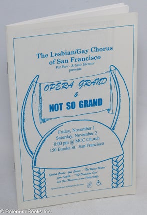 Cat.No: 314390 Lesbian/Gay Chorus of San Francisco, Pat Parr, Artistic Director, Presents...