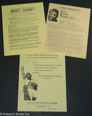 Cat.No: 314486 [Two free Moses Mayekiso handbills + a Boycott Cicorp! handbill