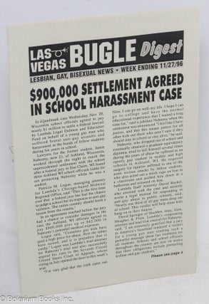 Cat.No: 314509 Las Vegas Bugle Digest: lesbian, gay, Bisexual news; week ending 11/27/96