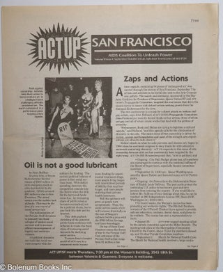 Cat.No: 314527 ACT UP / San Francisco: AIDS Coalition to Unleash Power; vol. 2, #4,...