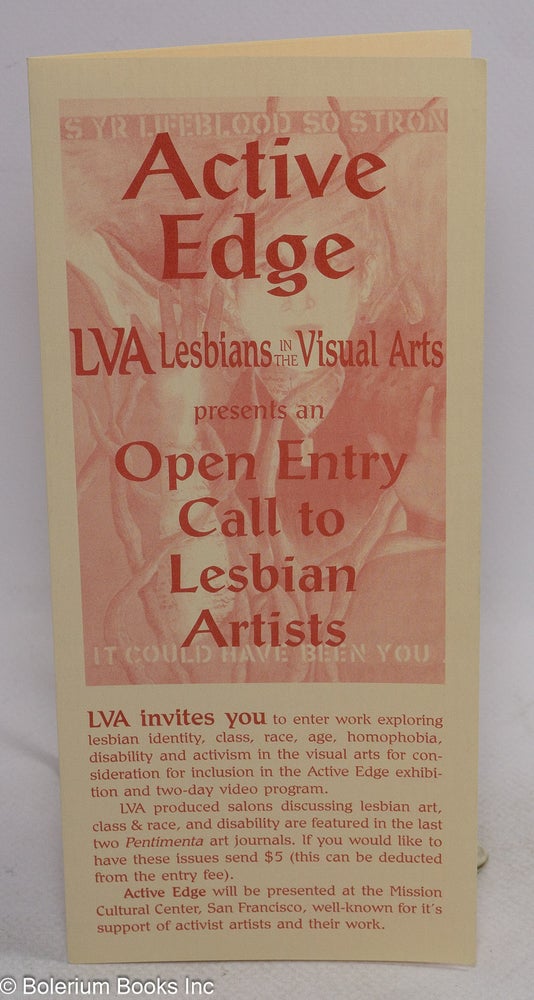 Cat.No: 314663 Active Edge: LVA, Lesbians in the Visual Arts, Presents an