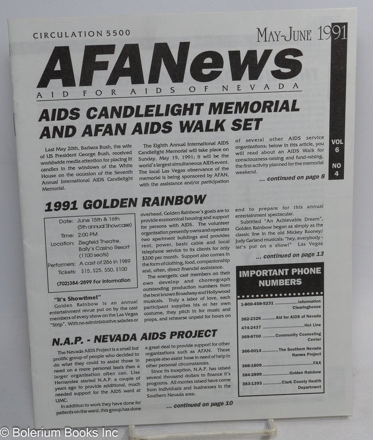 Cat.No: 314865 AFANews: Aid for AIDS of Nevada: vol. 6, #4, May-June