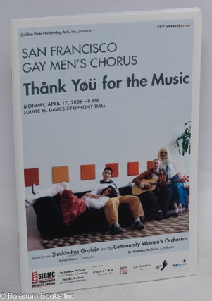 Cat.No: 314911 Golden Gate Performing Arts presents San Francisco Gay Men's Chorus: Thank...
