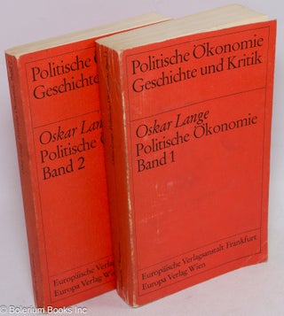 Cat.No: 314946 Politische Okonomie, Geschichte und Kritik. Band I Allgemeine Probleme....