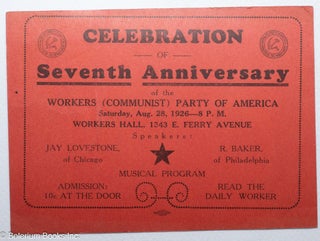 Cat.No: 315048 Celebration of Seventh Anniversary of the Workers (Communist) Party of...