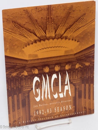 Cat.No: 315141 GMCLA, Jon Bailey, artistic director, 1992-93 season: a radiant spectrum...