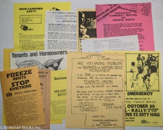 Cat.No: 315219 [Twelve tenant activist handbills, primarily from the Berkeley Tenants...