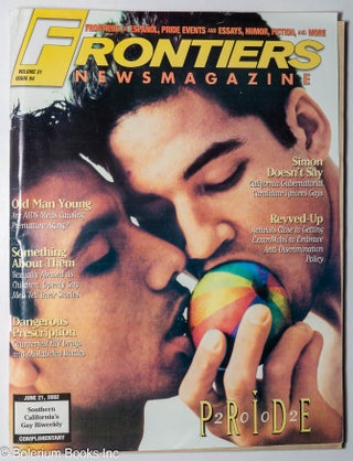 Cat.No: 315301 Frontiers Newsmagazine: vol. 21, #4, June 21, 2001:Pride 2002. Monica...