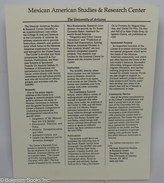 Cat.No: 315314 Mexican American Studies & Research Center: The University of Arizona