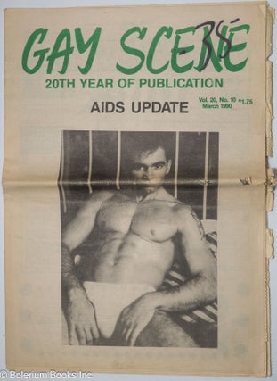 Cat.No: 315319 Gay Scene: vol 20, #10, March 1990: AIDS Update. Bruce King, Luke Bender...