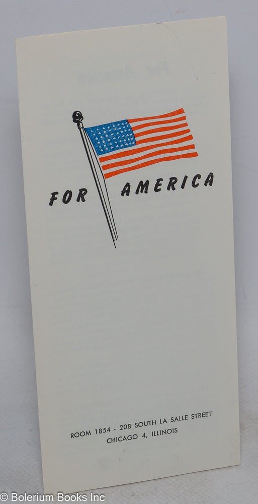 Cat.No: 315364 For America