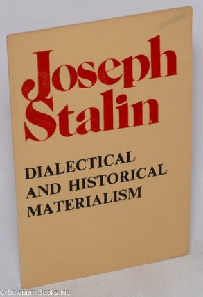Cat.No: 315422 Dialectical and historical materialism. Joseph Stalin