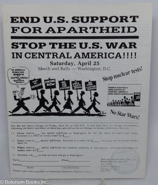 Cat.No: 315488 End U.S. Support for Apartheid // Stop the U.S. War in Central America!!!!...