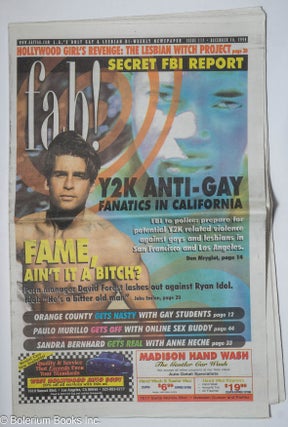 Cat.No: 315517 fab! L.A.s' only gay & lesbian bi-weekly newspaper; #117 Dec. 10 , 1999:...