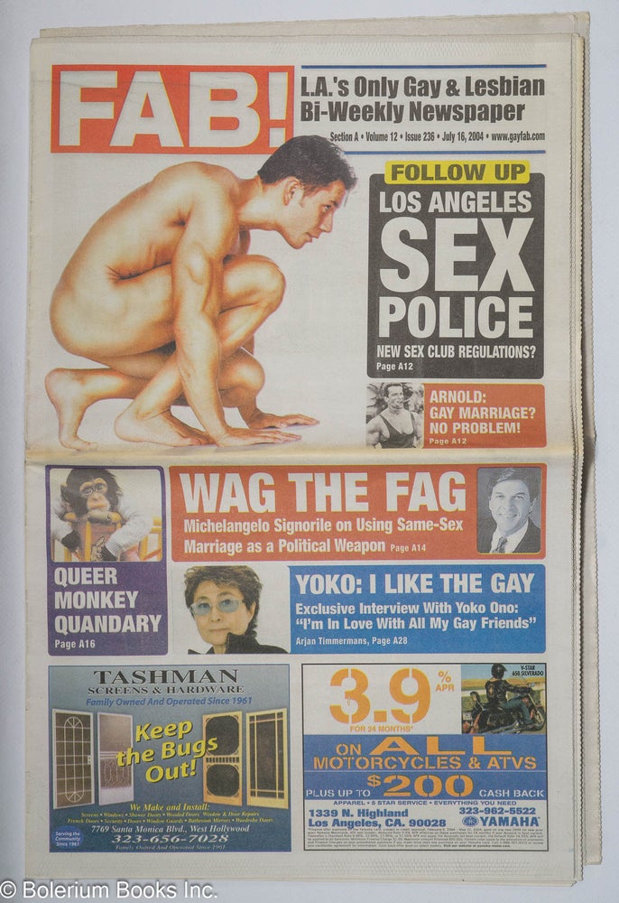 Cat.No: 315520 fab! L.A.s' only gay & lesbian bi-weekly newspaper; vol. 12