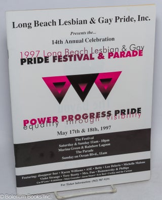 Cat.No: 315559 Long Beach Lesbian & Gay Pride, Inc. Presents the 14th Annual Celebration:...