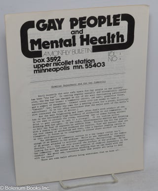 Cat.No: 315572 Gay People and Mental Health: a monthly bulletin; vol. 1, no. 5