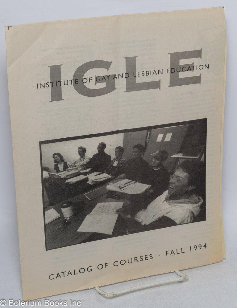 Cat.No: 315628 IGLE: catalogue of courses; Fall 1994
